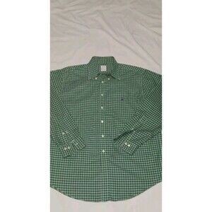 Brooks Brother  346 The Original Polo Green Plaid Button Up Shirt Large New